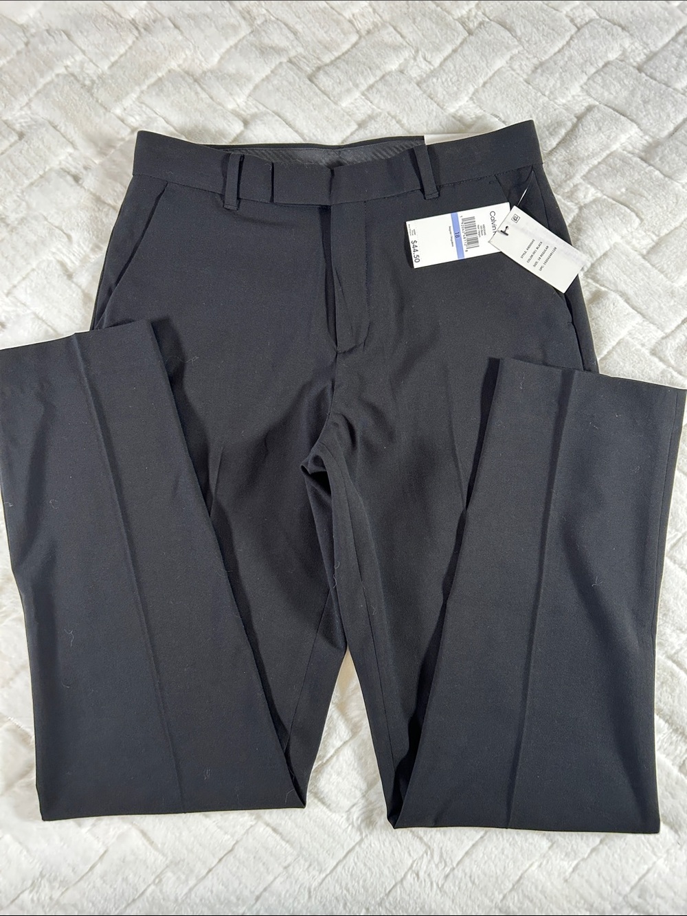 Calvin Klein Black Women’s Stretch Dress Pants - Flat Front size 18 - Picture 1 of 8